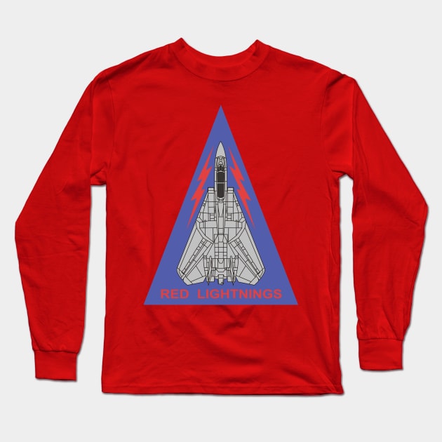 F14 Tomcat - VF194 Red Lightnings Long Sleeve T-Shirt by MBK